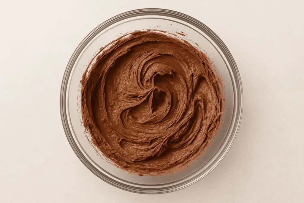 2. Make the frosting: Beat butter until creamy. Add powdered sugar, cocoa powder, vanilla, and a bit of milk until it’s light and fluffy.