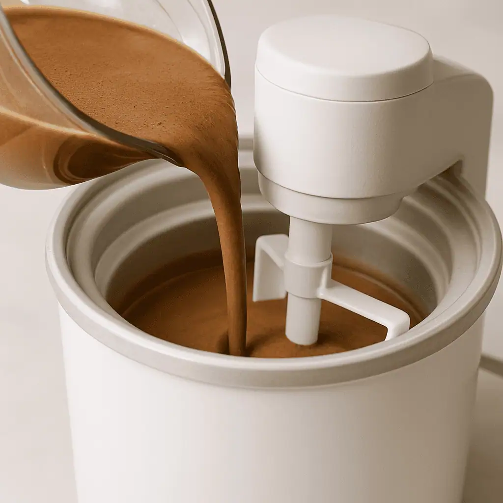 Once chilled, pour into your ice cream maker and churn according to the manufacturer’s instructions (usually 20–25 minutes).