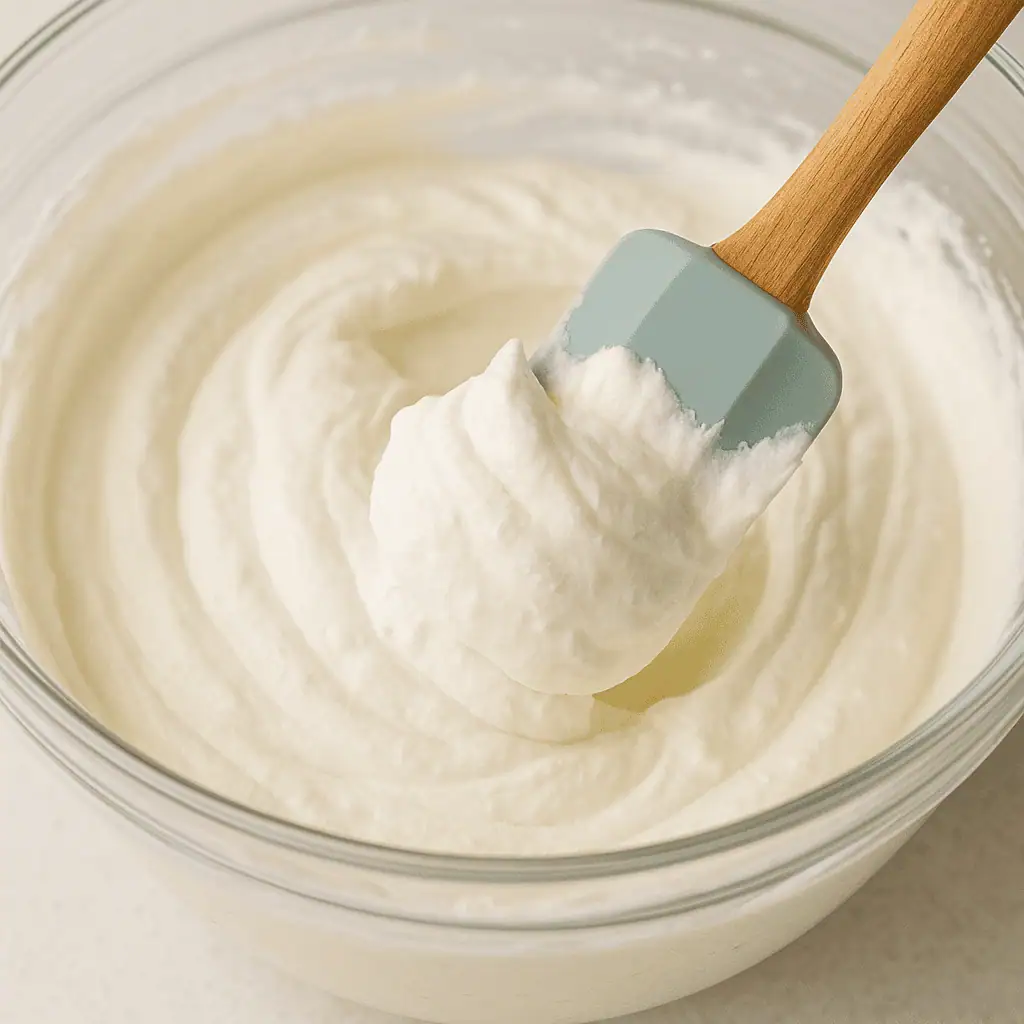 Gently fold the whipped cream into the cream cheese mixture until combined.