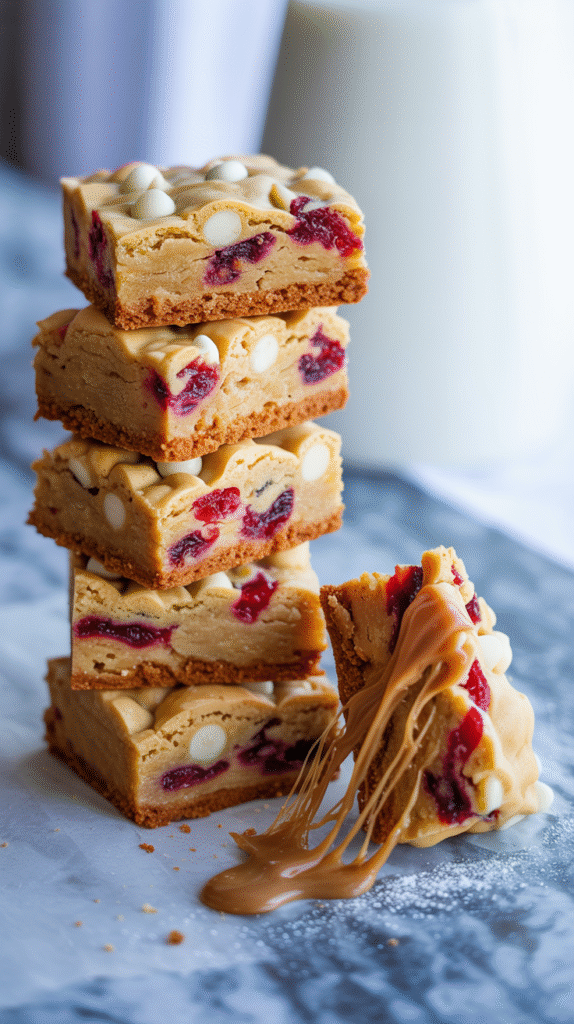 White Chocolate Cranberry Blondies