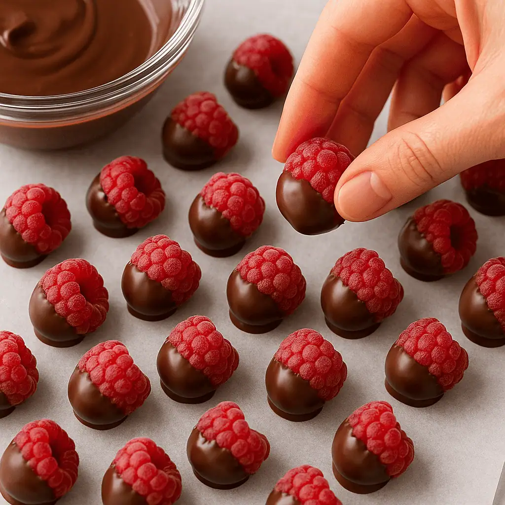 Freeze again until chocolate is firm, about 15 minutes.