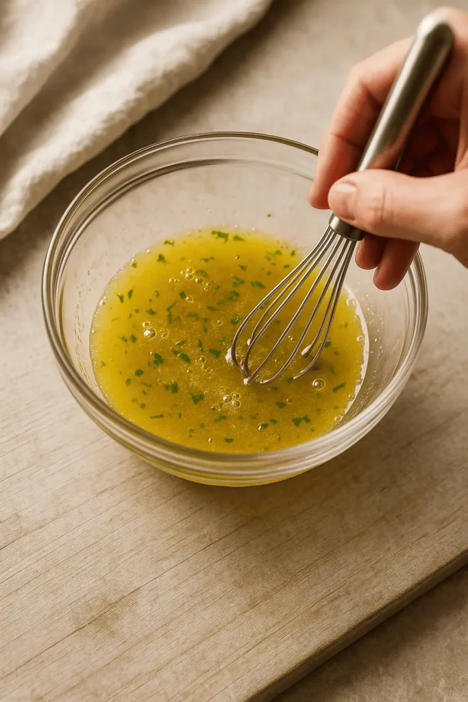 Make the dressing: In a small bowl, whisk together honey, lime juice, zest, and mint until combined.