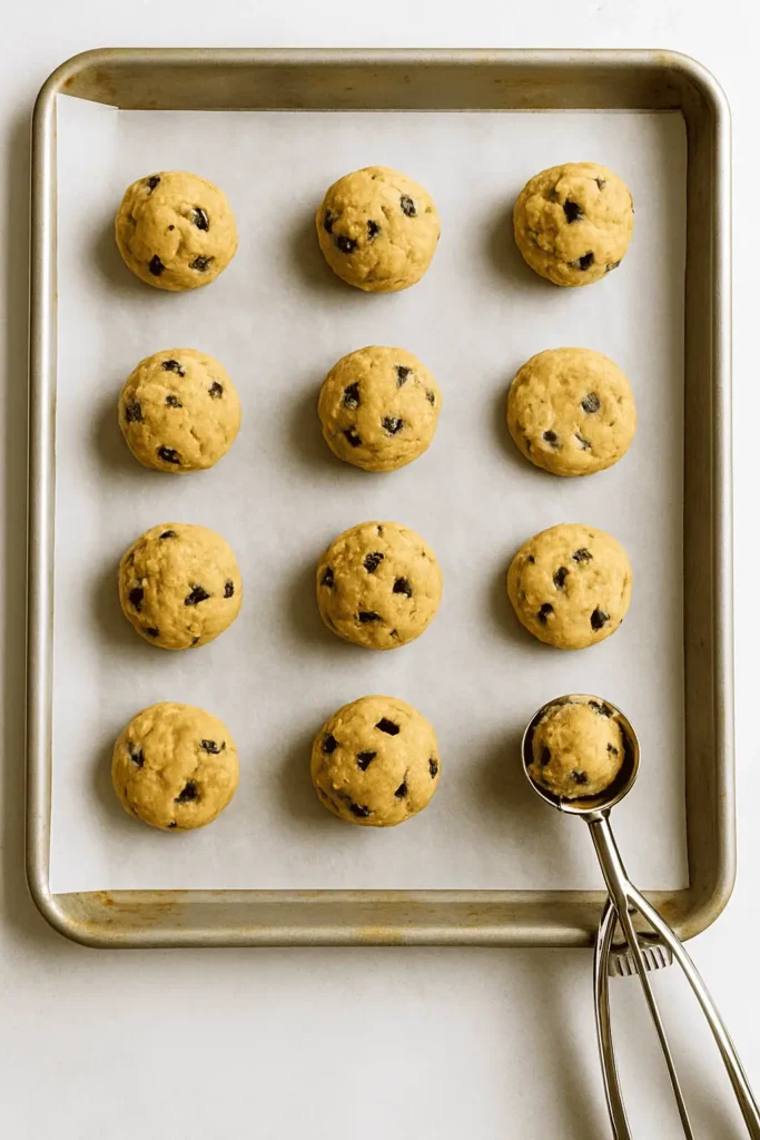 Make the cookies: Cream butter and sugars. Beat in eggs and vanilla. Stir in dry ingredients, then chocolate chips.