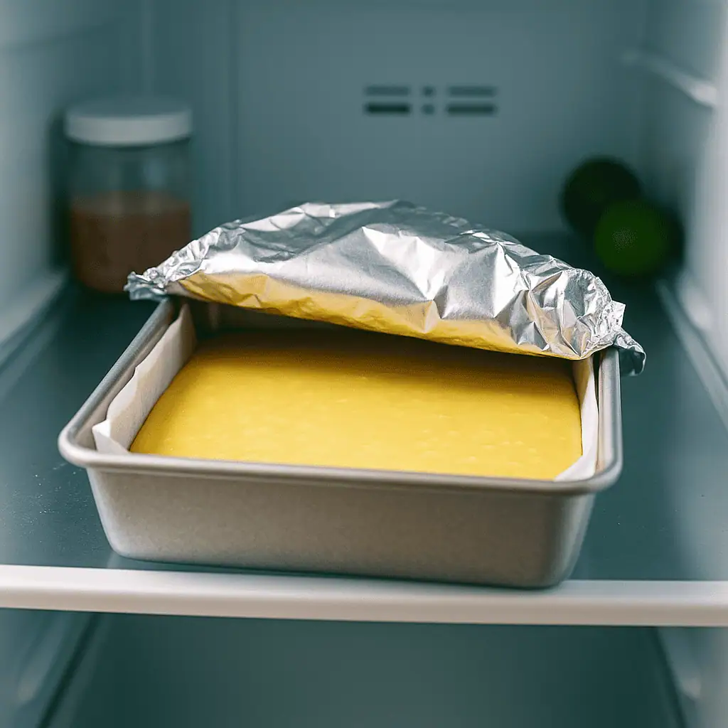 Chill time: Refrigerate for at least 4 hours, or overnight, until fully set.