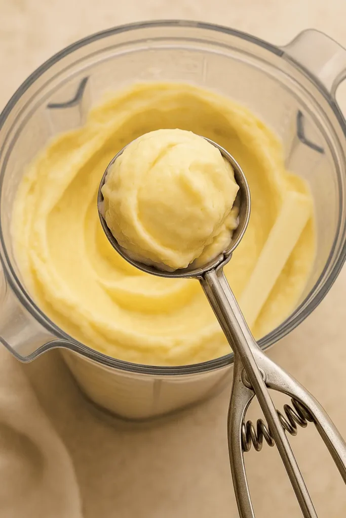 Whip to perfection: Blend until thick, smooth, and creamy. Scrape down the sides as needed. If it's too thick, add a splash more coconut milk.