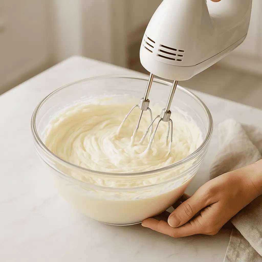 In a medium bowl, beat cream cheese, sugar, egg, vanilla, lemon juice, and sour cream until smooth.