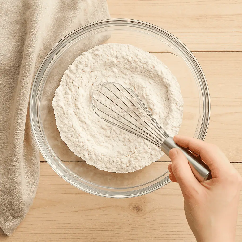 1️⃣ In a large bowl, cream the softened butter and sugar until light and fluffy (about 2 minutes).