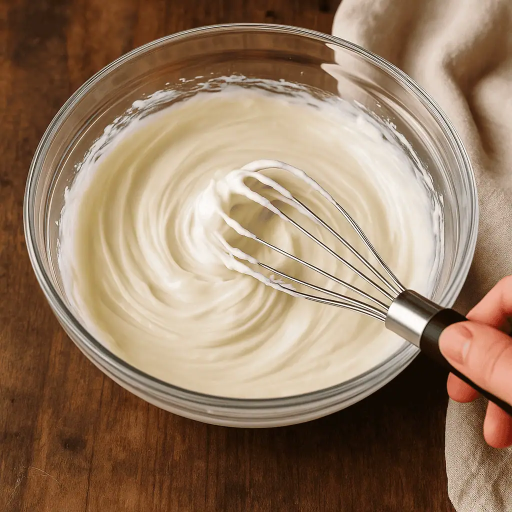 Make the filling:
Beat cream cheese, powdered sugar, butter, and vanilla until smooth and creamy.
