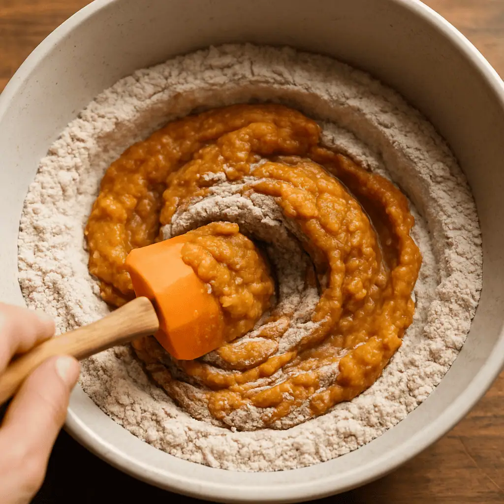 Combine: Add dry ingredients to wet and mix just until combined. Don’t overmix!