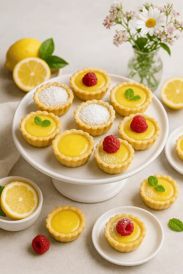 Mini Lemon Tarts with Buttery Shortbread Crust