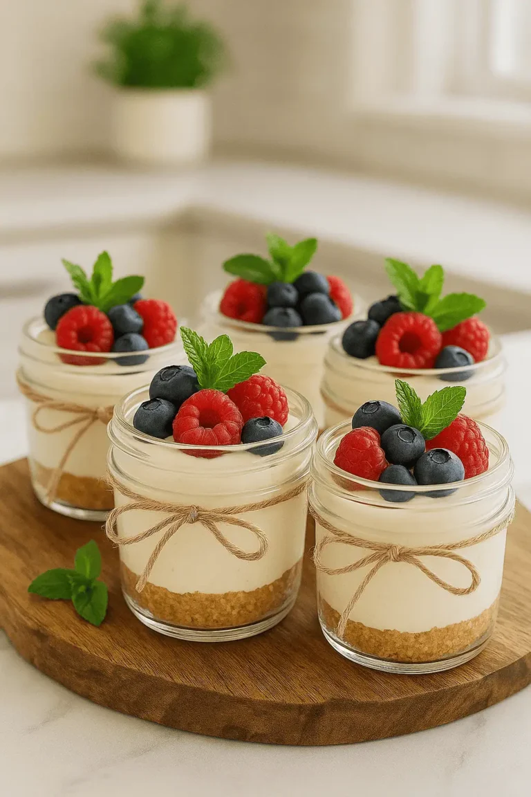 No-Bake Cheesecake Jars (Creamy, Dreamy & Perfectly Portable!)