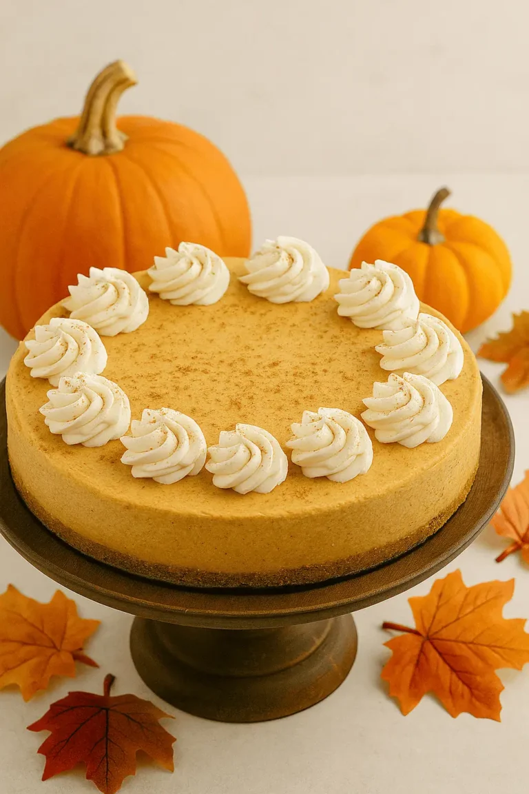 Creamy No-Bake Pumpkin Cheesecake (The Ultimate Fall Dessert!)