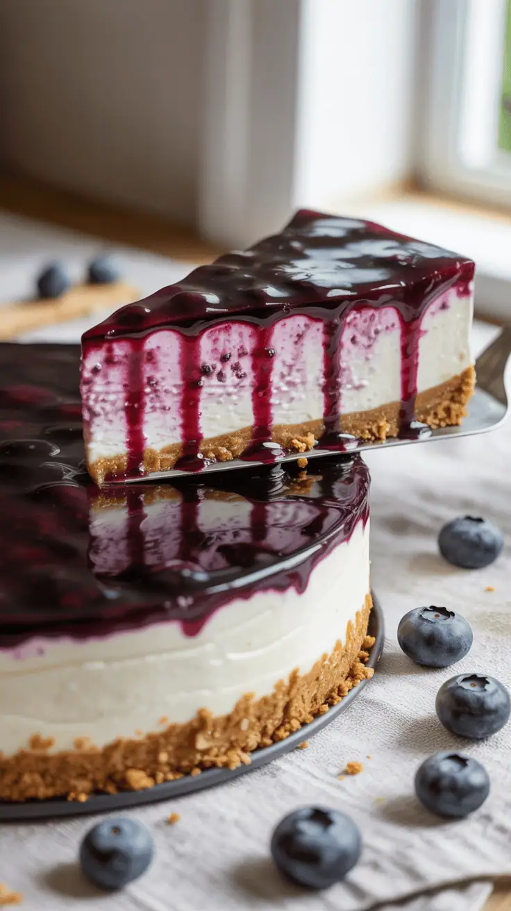 No-Bake Blueberry Cheesecake
