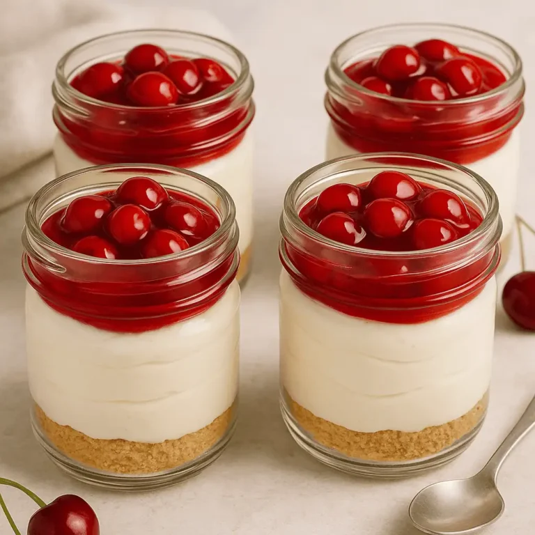 🍒 Cherry Cheesecake Cups (No-Bake & Irresistible!)