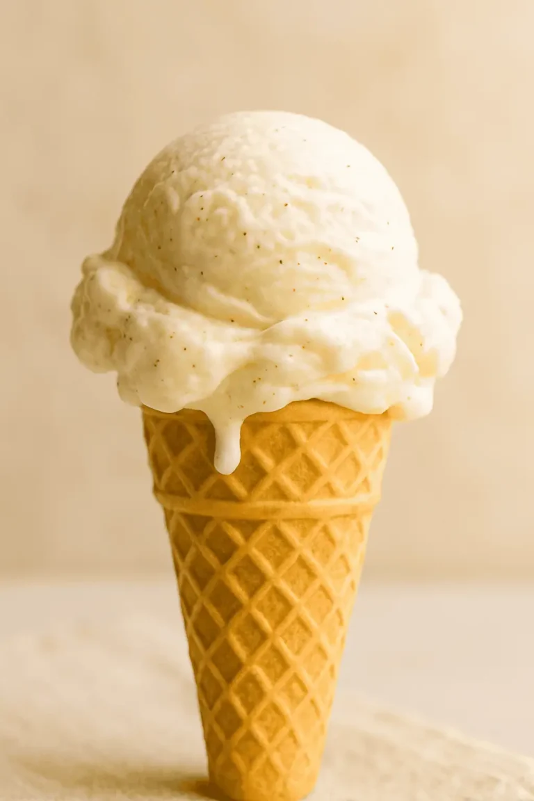 Creamy No-Churn Vanilla Ice Cream (Just 4 Ingredients!)