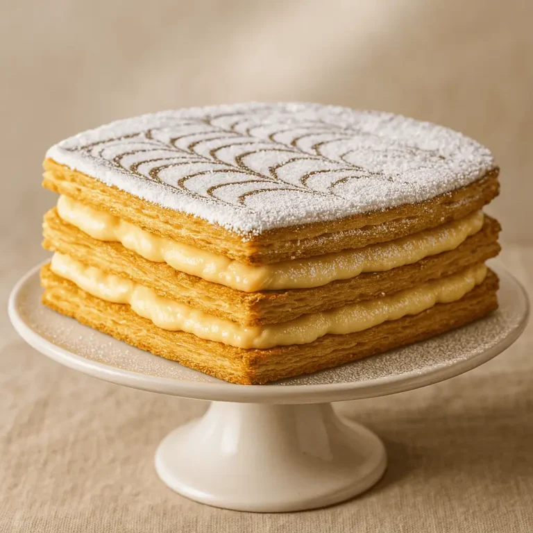 🥐 Classic French Vanilla Mille-Feuille (Napoleon) That Looks Straight Out of a Paris Pâtisserie