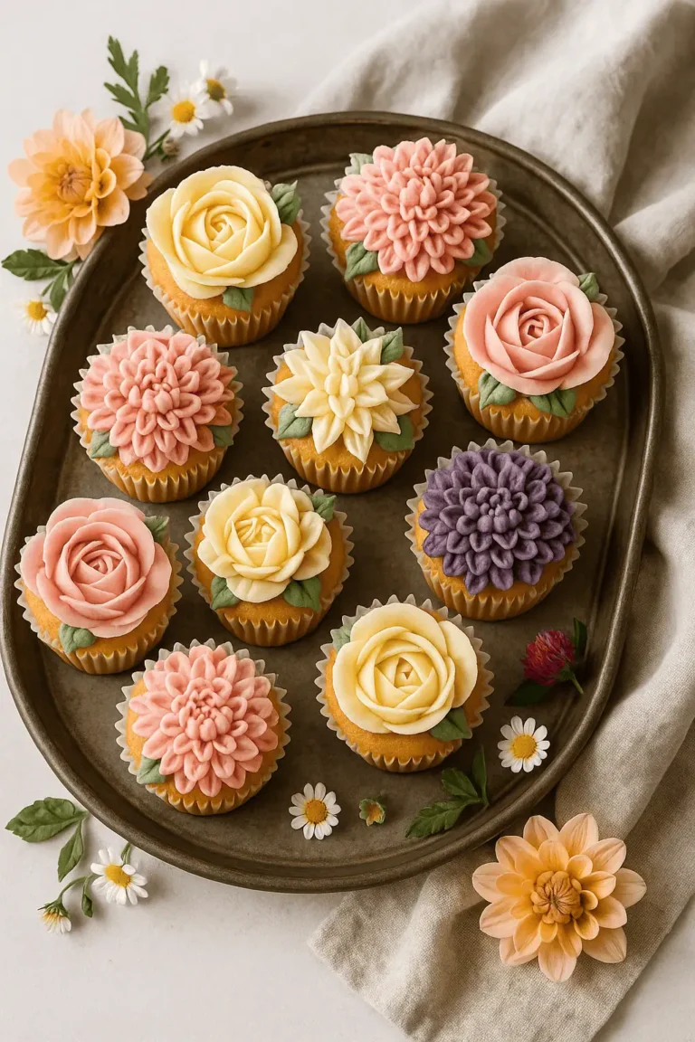 πΈ Floral Buttercream Cupcakes That Look (and Taste!) Like a Dream