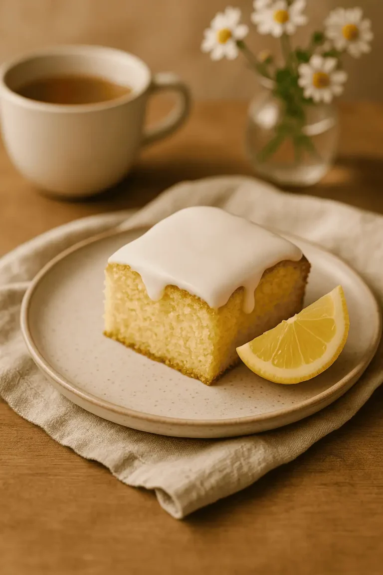 🍋 Ultra-Moist Lemon Drizzle Cake (That Actually Stays Soft for Days!)