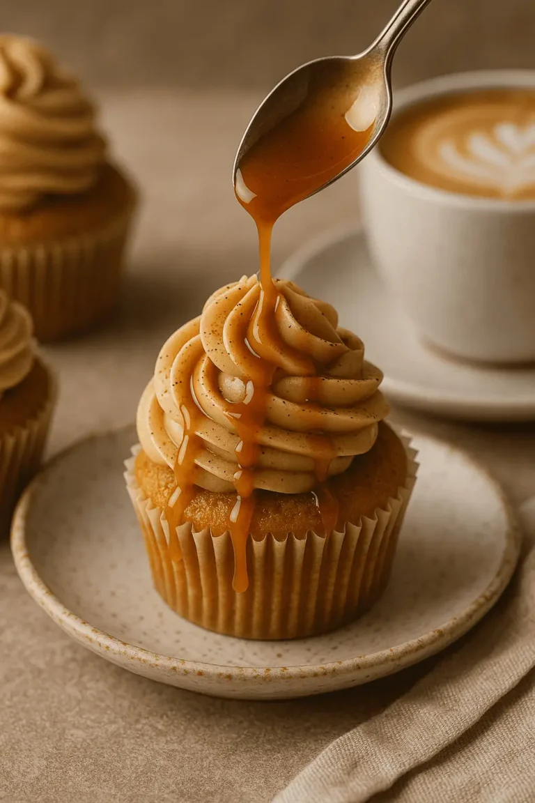☕ Caramel Latte Cupcakes (A Coffee Lover’s Dream!)