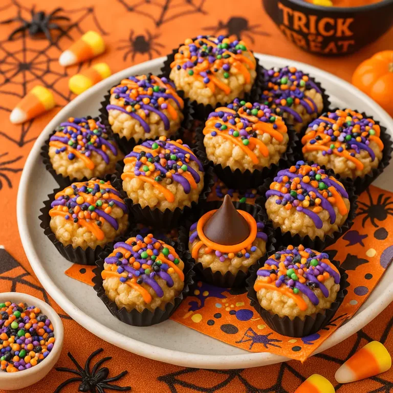 Halloween Rice Krispie Bites (No-Bake Spooky Fun!)