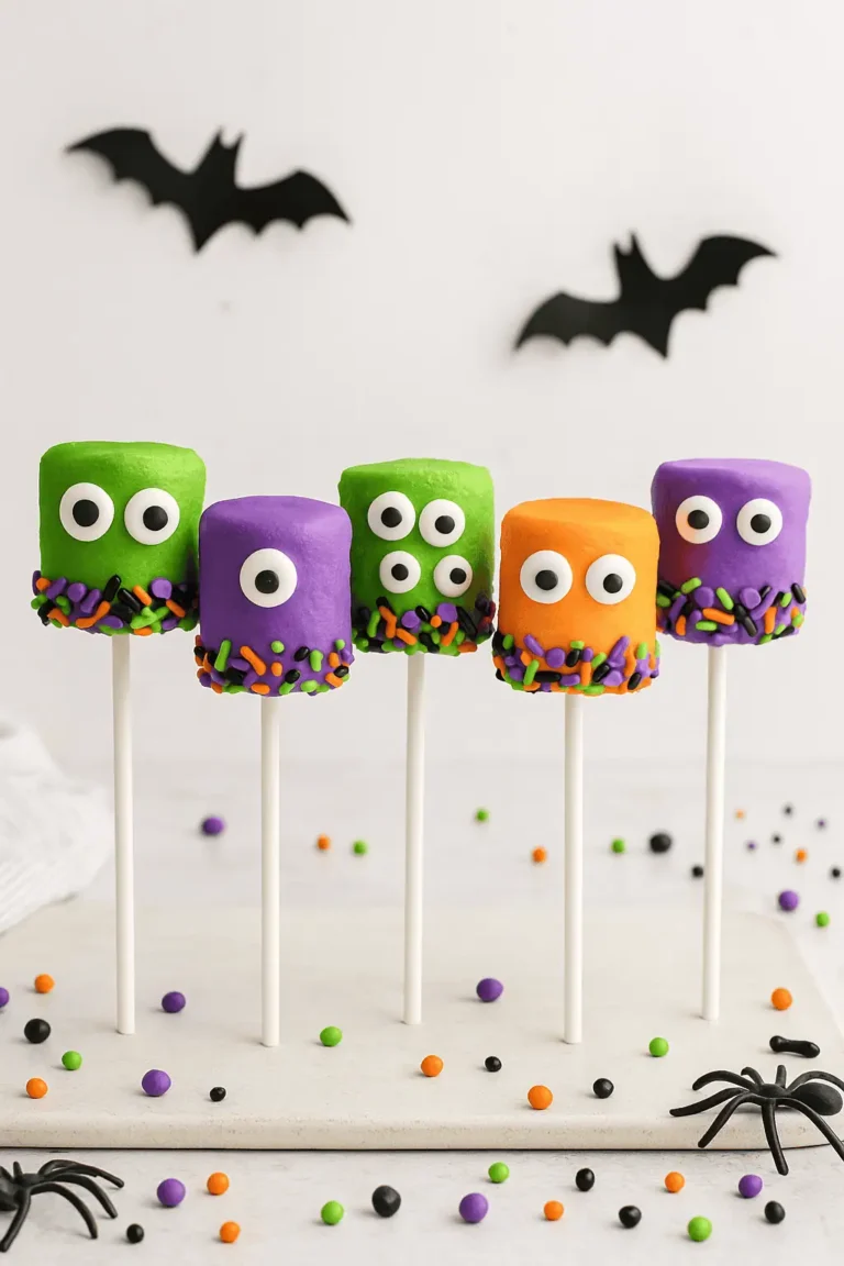 Monster Marshmallow Pops (No-Bake Halloween Fun!)